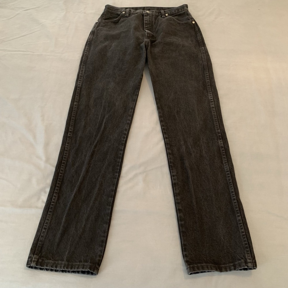 Wrangler 14MWZWK Cowgirl Cut Jeans Womans 13x34 (30x34 fit) Black Charcoal Denim